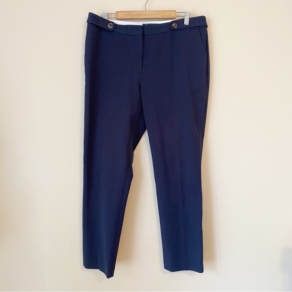 Brooks Brothers Navy Cotton Blend Straight Leg Pants - 14 - Picture 12 of 12